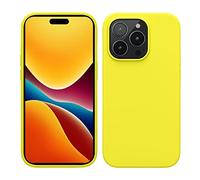 kwmobile Cover per Apple iPhone 14 Pro Custodia - Back Case per Caricatore Wireless - Antiurto e Flessibile in Silicone TPU - giallo pera