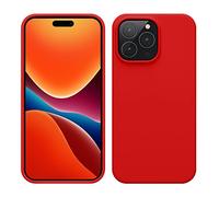 kwmobile Cover per Apple iPhone 14 Pro Max Custodia - Back Case per Caricatore Wireless - Antiurto e Flessibile in Silicone TPU - rosso