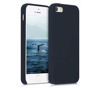 kwmobile Cover per Apple iPhone SE (1.Gen 2016) / iPhone 5 / iPhone 5S Custodia - Back Case per Smartphone in Silicone TPU - Protezione Gommata - blu mirtillo