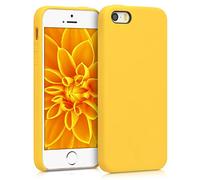 kwmobile Cover per Apple iPhone SE (1.Gen 2016) / iPhone 5 / iPhone 5S Custodia - Back Case per Smartphone in Silicone TPU - Protezione Gommata - giallo radiante