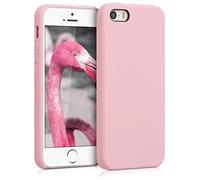kwmobile Cover per Apple iPhone SE (1.Gen 2016) / iPhone 5 / iPhone 5S Custodia - Back Case per Smartphone in Silicone TPU - Protezione Gommata - rosa vintage