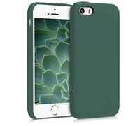 kwmobile Cover per Apple iPhone SE (1.Gen 2016) / iPhone 5 / iPhone 5S Custodia - Back Case per Smartphone in Silicone TPU - Protezione Gommata - verde militare