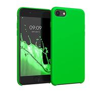kwmobile Cover per Apple iPhone SE (2022/2020) / iPhone 8/7 Custodia - Back Case per Smartphone in Silicone TPU - Protezione Gommata - verde fluorescente