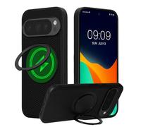 kwmobile Cover per Google Pixel 10 / Pixel 10 PRO Cover Magnetica - Custodia Rigida Compatibile con Magsafe - Protezione Smartphone con Anello Rotante a 360° - Nero