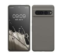 kwmobile Cover per Google Pixel 7 Pro Custodia - Back Case per Smartphone in Silicone TPU - Protezione Gommata - stone dust