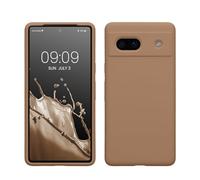 kwmobile Cover per Google Pixel 7a Custodia - Back Case per Smartphone in Silicone TPU - Protezione Gommata - color cappuccino
