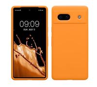 kwmobile Cover per Google Pixel 7a Custodia - Back Case per Smartphone in Silicone TPU - Protezione Gommata - arancia fruttata