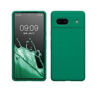 kwmobile Cover per Google Pixel 7a Custodia - Back Case per Smartphone in Silicone TPU - Protezione Gommata - verde smeraldo