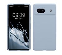 kwmobile Cover per Google Pixel 7a Custodia - Back Case per Smartphone in Silicone TPU - Protezione Gommata - blu chiaro matt