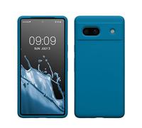kwmobile Cover per Google Pixel 7a Custodia - Back Case per Smartphone in Silicone TPU - Protezione Gommata - blu indaco