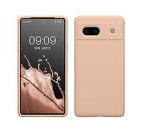 kwmobile Cover per Google Pixel 7a Custodia - Back Case per Smartphone in Silicone TPU - Protezione Gommata - pesca pastello