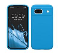 kwmobile Cover per Google Pixel 8a Custodia - Back Case per Smartphone in Silicone TPU - Protezione Gommata - blu radiante