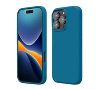 kwmobile Cover per iPhone 16 Pro Max Custodia - Back Case per Smartphone in Silicone TPU - Protezione Gommata - blu indaco