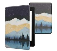kwmobile Cover per Kindle Paperwhite Cover - Custodia per Kindle Paperwhite 6,8 Pollici 11 Generazione 2021 - Copertina eReader - eBook Reader Case - Notte Stellata al Lago