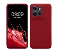 kwmobile Cover per Motorola Edge 60 Neo/Edge 50 Neo/ThinkPhone 25 Custodia - Back Case per Smartphone in Silicone TPU - Protezione Gommata - rosso rabarbaro