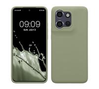 kwmobile Cover per Motorola Edge 60 Neo/Edge 50 Neo/ThinkPhone 25 Custodia - Back Case per Smartphone in Silicone TPU - Protezione Gommata - verde grigio