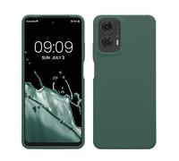 kwmobile Cover per Motorola Moto G24 / E14 / G04 / G04s Custodia - Back Case per Smartphone in Silicone TPU - Protezione Gommata - verde militare