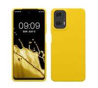 kwmobile Cover per Motorola Moto G24 / E14 / G04 / G04s Custodia - Back Case per Smartphone in Silicone TPU - Protezione Gommata - giallo radiante