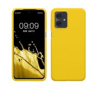 kwmobile Cover per Motorola Moto G54 5G Custodia - Back Case per Smartphone in Silicone TPU - Protezione Gommata - giallo radiante