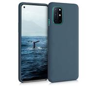 kwmobile Cover per OnePlus 8T Custodia - Back Case per Smartphone in Silicone TPU - Protezione Gommata - ardesia scuro