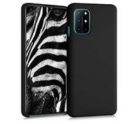 kwmobile Cover per OnePlus 8T Custodia - Back Case per Smartphone in Silicone TPU - Protezione Gommata - nero