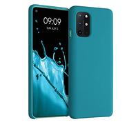 kwmobile Cover per OnePlus 8T Custodia - Back Case per Smartphone in Silicone TPU - Protezione Gommata - petrolio matt