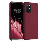 kwmobile Cover per OnePlus 8T Custodia - Back Case per Smartphone in Silicone TPU - Protezione Gommata - rosso rabarbaro