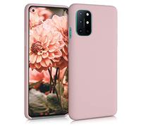 kwmobile Cover per OnePlus 8T Custodia - Back Case per Smartphone in Silicone TPU - Protezione Gommata - rosa antico