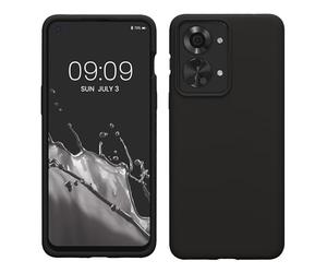 kwmobile Cover per OnePlus Nord 2T 5G Custodia - Back Case per Smartphone in Silicone TPU - Protezione Gommata - nero matt
