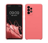 kwmobile Cover per Samsung Galaxy A52 / A52 5G / A52s 5G Custodia - Back Case per Smartphone in Silicone TPU - Protezione Gommata - Corallo pastello