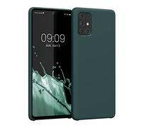 kwmobile Cover per Samsung Galaxy A71 Custodia - Back Case per Smartphone in Silicone TPU - Protezione Gommata - verde blu