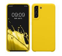 kwmobile Cover per Samsung Galaxy S21 FE Custodia - Back Case per Smartphone in Silicone TPU - Protezione Gommata - giallo radiante