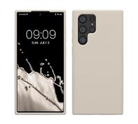 kwmobile Cover per Samsung Galaxy S22 Ultra Custodia - Back Case per Smartphone in Silicone TPU - Protezione Gommata - crema matt