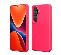 kwmobile Cover per Samsung Galaxy S25 Custodia - Back Case per Smartphone in Silicone TPU - Protezione Gommata - rosa shocking