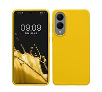 kwmobile Cover per Samsung Galaxy S25 Edge Custodia - Back Case per Smartphone in Silicone TPU - Protezione Gommata - giallo radiante