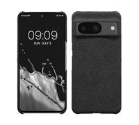 Kwmobile Cover Rigida Compatibile con Google Pixel 8 - Custodia Cellulare in Tessuto - Back Case Protettiva - Grigio Scuro