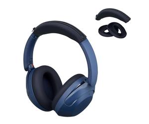kwmobile Cuscinetti Auricolari e Custodia Archetto Cuffie Compatibile con Sony WH-XB910N - Copri Padiglioni Headband Cover blu scuro