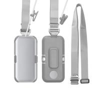 kwmobile Custodia Batteria VR Compatibile con Apple Vision Pro Cover - Protezione Batteria Realtà Virtuale - con Cinghia e Clip per Cintura grigio/grigio chiaro
