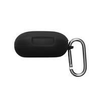 kwmobile Custodia Caricatore Compatibile con Anker Soundcore Liberty 4 Pro - Cover Silicone nero - Rivestimento Gommato Protezione con Gancio