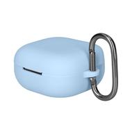 kwmobile Custodia Caricatore Compatibile con Anker Soundcore P31i / Soundcore R60iNC - Cover Silicone blu chiaro - Rivestimento Gommato Protezione con Gancio