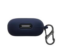 kwmobile Custodia Caricatore Compatibile con Anker Soundcore Sport X20 - Cover Silicone blu scuro - Rivestimento Gommato Protezione con Gancio