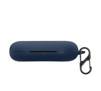 kwmobile Custodia Caricatore Compatibile con Anker Soundcore V20i - Cover Silicone blu scuro - Rivestimento Gommato Protezione con Gancio