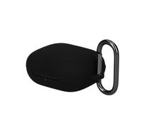 kwmobile Custodia Caricatore Compatibile con Beats Powerbeats Fit - Cover Silicone nero - Rivestimento Gommato Protezione con Gancio