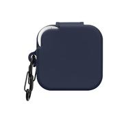kwmobile Custodia Caricatore Compatibile con CMF by Nothing Buds Pro 2 - Cover Silicone blu scuro - Rivestimento Gommato Protezione con Gancio