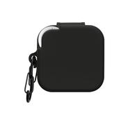 kwmobile Custodia Caricatore Compatibile con CMF by Nothing Buds Pro 2 - Cover Silicone nero - Rivestimento Gommato Protezione con Gancio