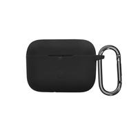 kwmobile Custodia Caricatore Compatibile con Marshall Motif II ANC - Cover Silicone nero - Rivestimento Gommato Protezione con Gancio