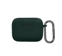 kwmobile Custodia Caricatore Compatibile con Marshall Motif II ANC - Cover Silicone verde scuro - Rivestimento Gommato Protezione con Gancio