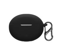 kwmobile Custodia Caricatore Compatibile con OnePlus Buds Pro 3 - Cover Silicone nero - Rivestimento Gommato Protezione con Gancio