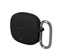 kwmobile Custodia Caricatore Compatibile con OnePlus Nord Buds 4 Pro - Cover Silicone nero - Rivestimento Gommato Protezione con Gancio