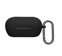 kwmobile Custodia Caricatore Compatibile con Sony WF-C710N - Cover Silicone nero - Rivestimento Gommato Protezione con Gancio